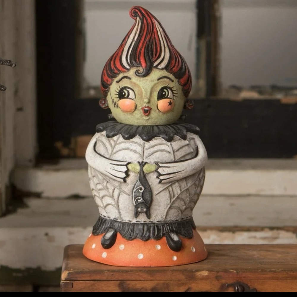 Bethany Lowe by Johanna Parker Bride Batty Spooks Collectible Container
